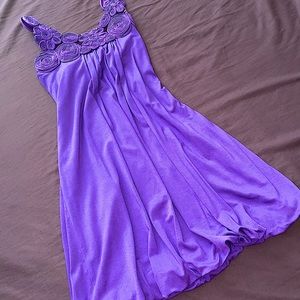Le Château Purple Puffy Slip Dress